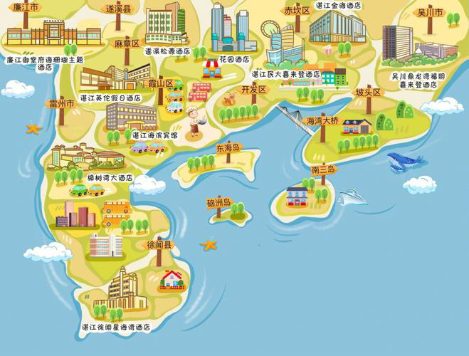 威县手绘地图旅游的艺术指南