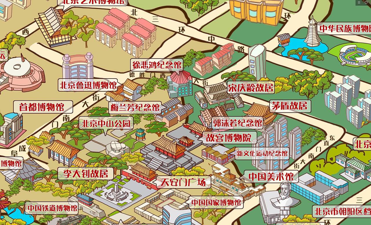 威县手绘地图景区的文化印记